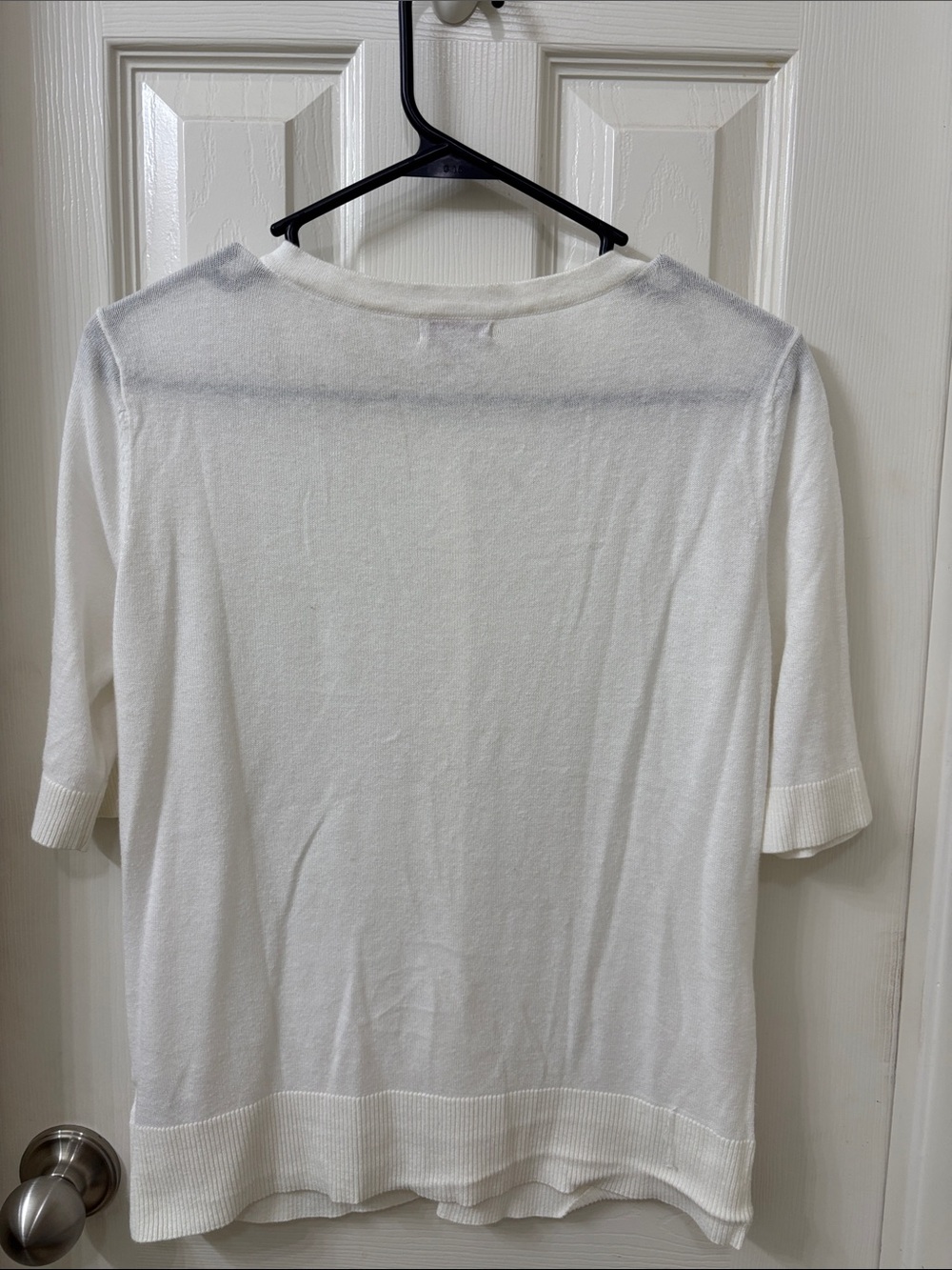 Merona White Short Sleeve Button-Front Cardigan - Picture 4 of 5